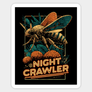 Night Crawler Mothcore Tee for Nocturnal Weirdos Sticker