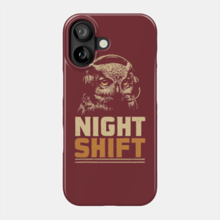 Night Shift Owl Headphones Tee for Late-Night Coders Phone Case