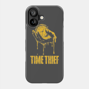 Time Thief Melting Clock Shirt for Burnouts & Existential Thinkers Phone Case