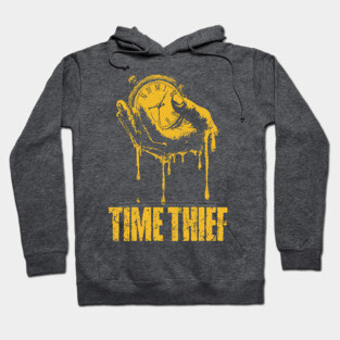 Time Thief Melting Clock Shirt for Burnouts & Existential Thinkers Hoodie