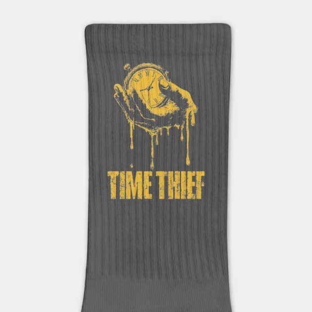 Time Thief Melting Clock Shirt for Burnouts & Existential Thinkers by TuncGK