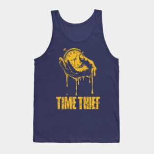 Time Thief Melting Clock Shirt for Burnouts & Existential Thinkers Tank Top