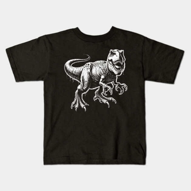 T-Rex Dinosaur Kids T-Shirt by Silly Me Studio