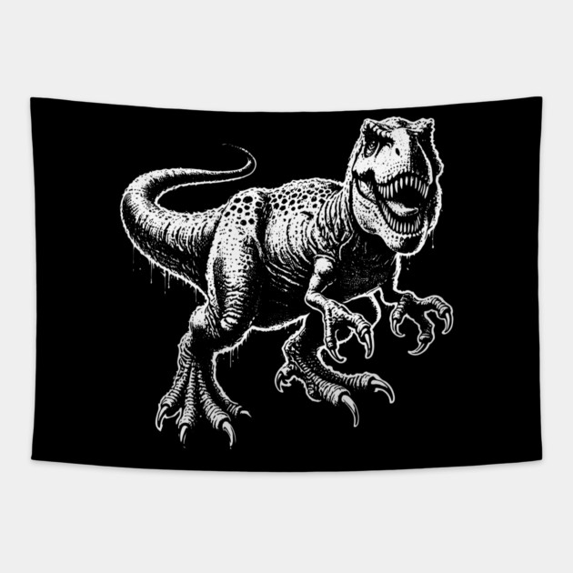 T-Rex Dinosaur Tapestry by Silly Me Studio