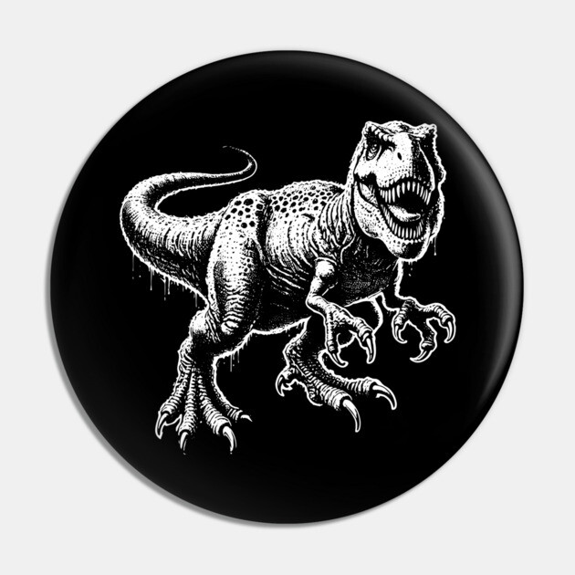 T-Rex Dinosaur Pin by Silly Me Studio