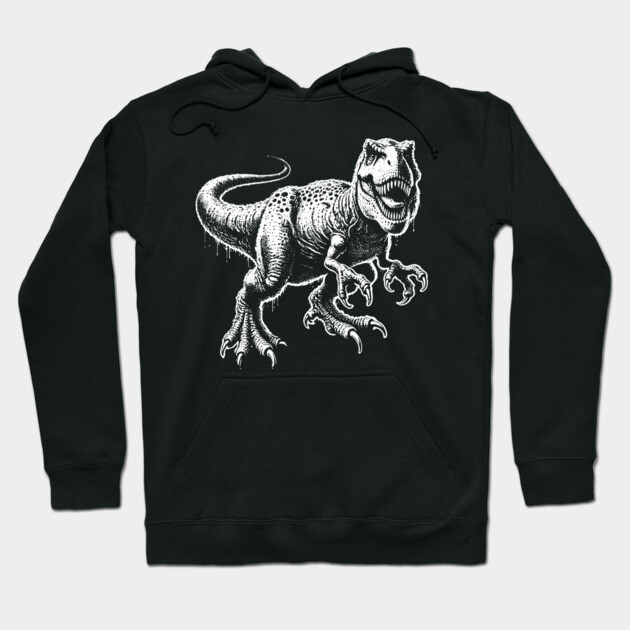 T-Rex Dinosaur Hoodie by Silly Me Studio