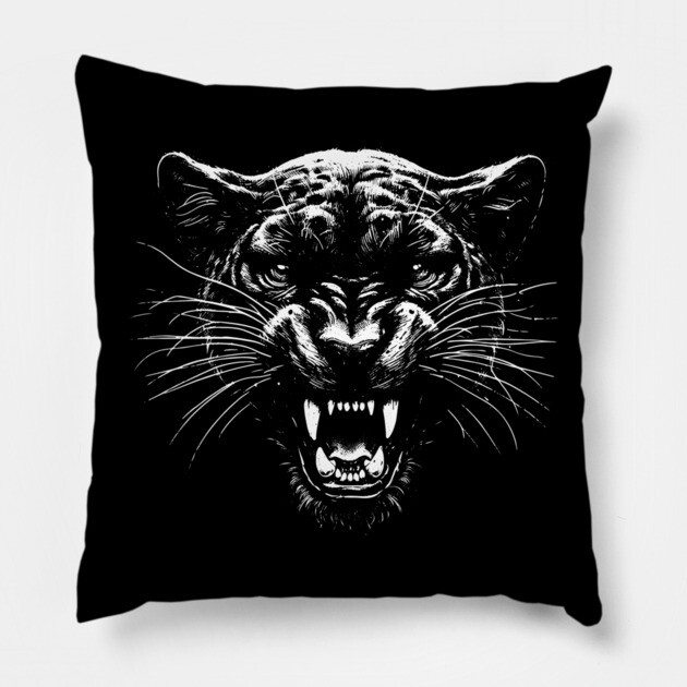 Panther Pillow by Silly Me Studio