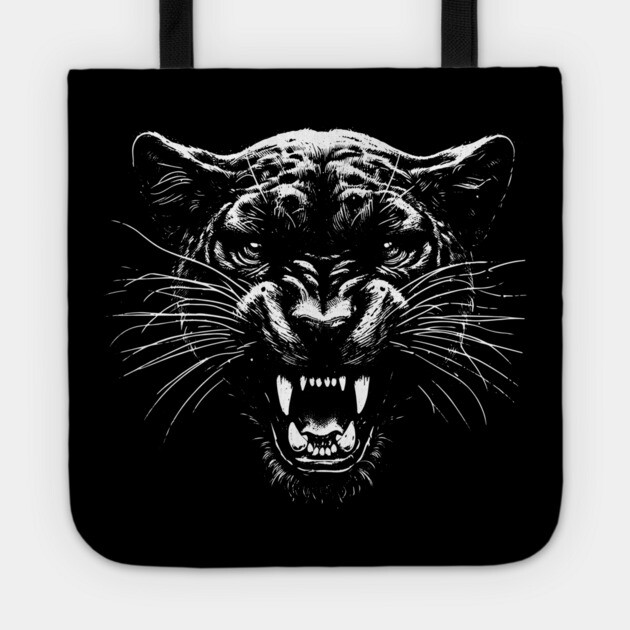 Panther Tote by Silly Me Studio