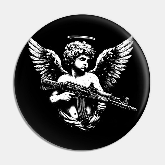 Armed Cherub Pin by Silly Me Studio