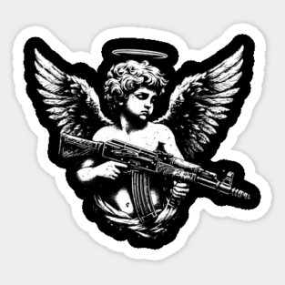 Armed Cherub Sticker