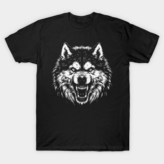 Husky T-Shirt by Silly Me Studio