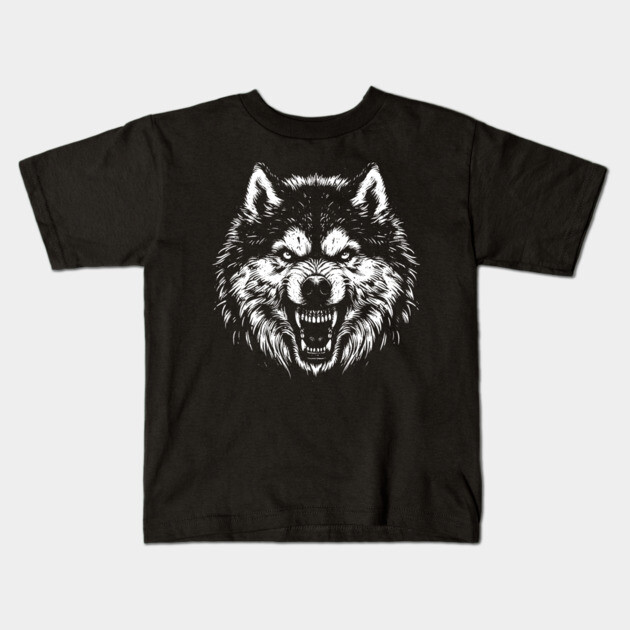 Husky Kids T-Shirt by Silly Me Studio