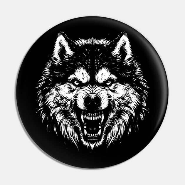 Husky Pin by Silly Me Studio