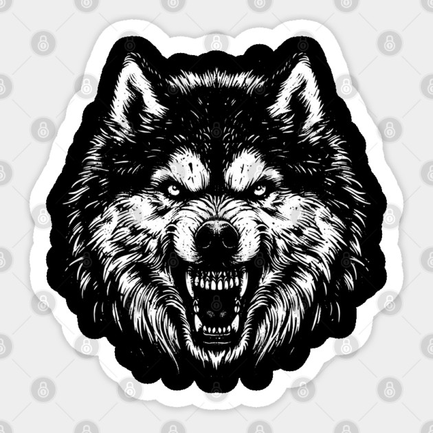 Husky Sticker by Silly Me Studio