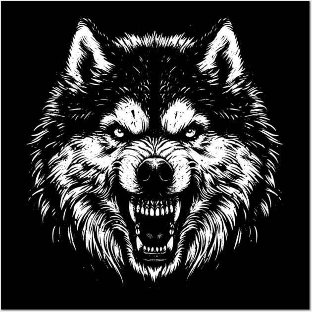 Husky Wall Art by Silly Me Studio