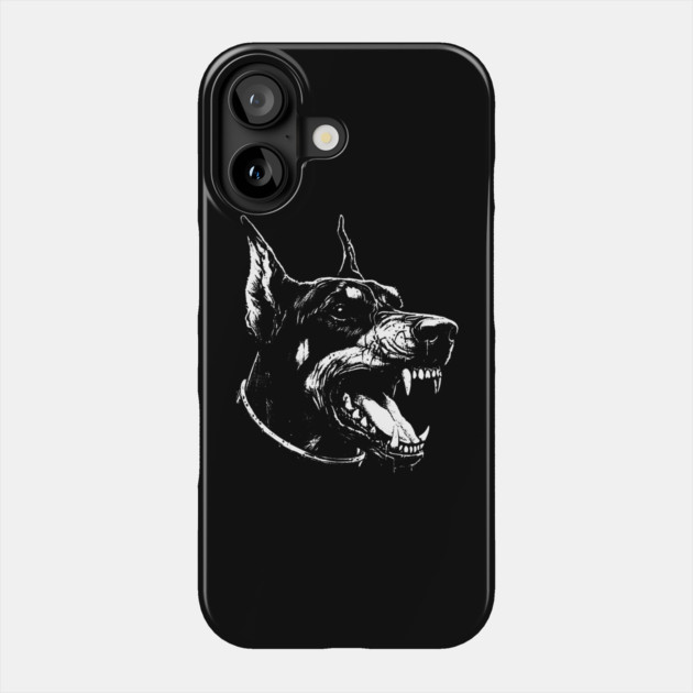 Doberman Phone Case by Silly Me Studio