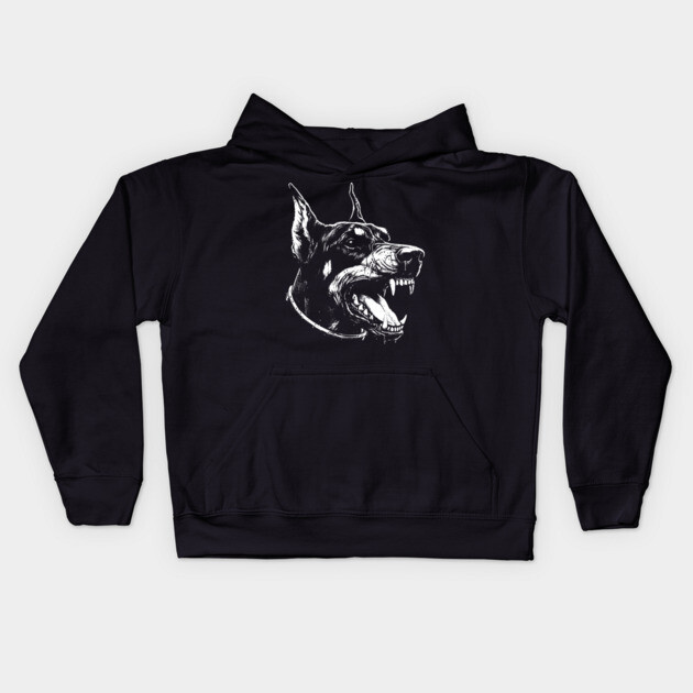 Doberman Kids Hoodie by Silly Me Studio