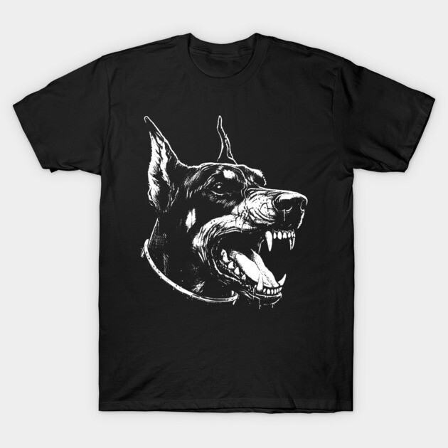 Doberman T-Shirt by Silly Me Studio