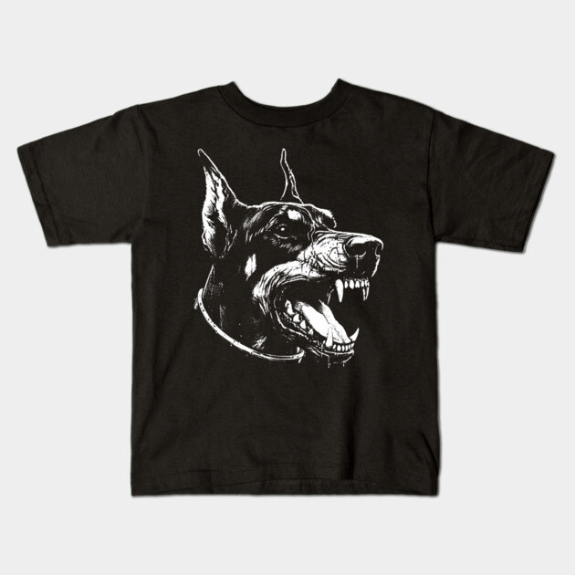 Doberman Kids T-Shirt by Silly Me Studio