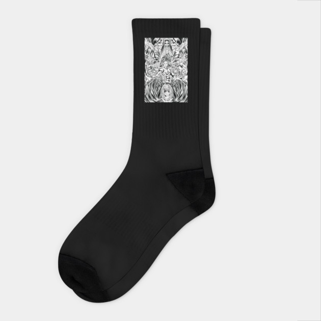 Attack on Titan Founding Titan & Ymir Art Socks by Otaku Vibes