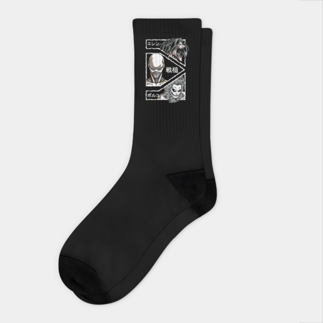 Attack on Titan Battle of Marley Titans Socks by Otaku Vibes