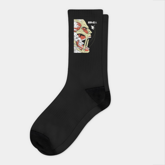 Attack on Titan Colossal Titan Artwork Socks by Otaku Vibes