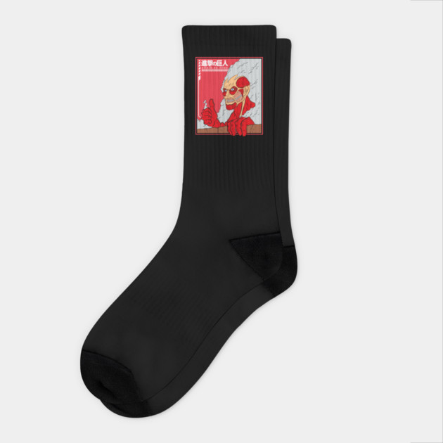 Colossal Titan Big Like Artwork Socks by Otaku Vibes