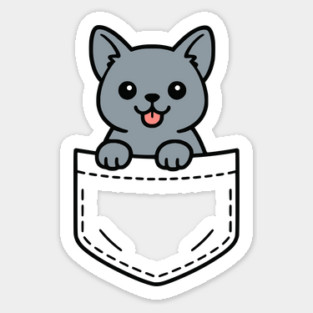 Cute British Shorthair Kitten Pocket Pal British Blue Cat Sticker