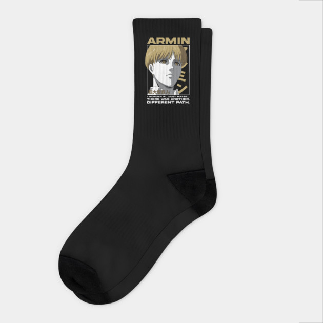 Armin Arlert Colossal Titan  Art Socks by Otaku Vibes
