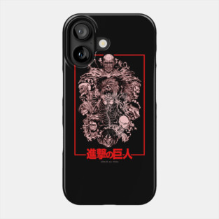 Attack on Titan - All Nine Titans Phone Case