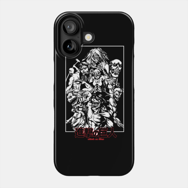 Attack on Titan - All Nine Titans Art Phone Case by Otaku Vibes