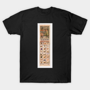 Hieroglyphs Chart with King Tut T-Shirt