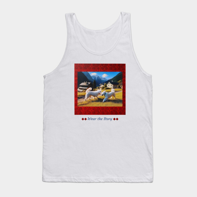 Wear the Story – Hmong Red Frame & Village Companions Tank Top by Pimcolle