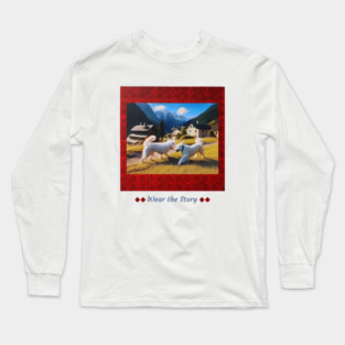 Wear the Story – Hmong Red Frame & Village Companions Long Sleeve T-Shirt