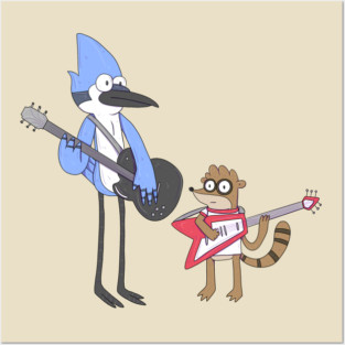 Regular Show - Mordecai and Rigby Guitars Posters and Art
