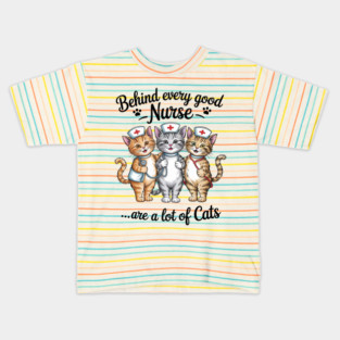 For Nurses Nursing Who Love Cats Apparel Kids T-Shirt