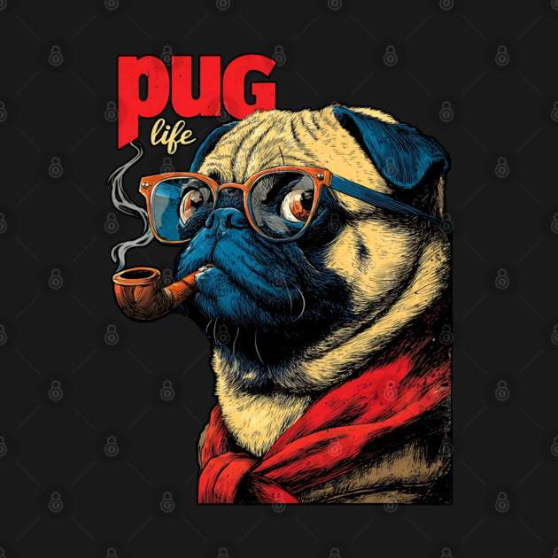 Pug Life - Sailor Captain Pug with Pipe by TuncGK