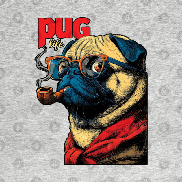 Pug Life - Sailor Captain Pug with Pipe by TuncGK