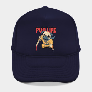 Pug Life Warrior - Anime Style Fighter Pug Hat