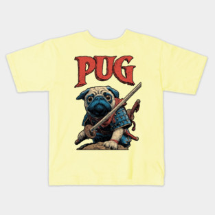 Pug Samurai - Honorable Warrior Dog Kids T-Shirt