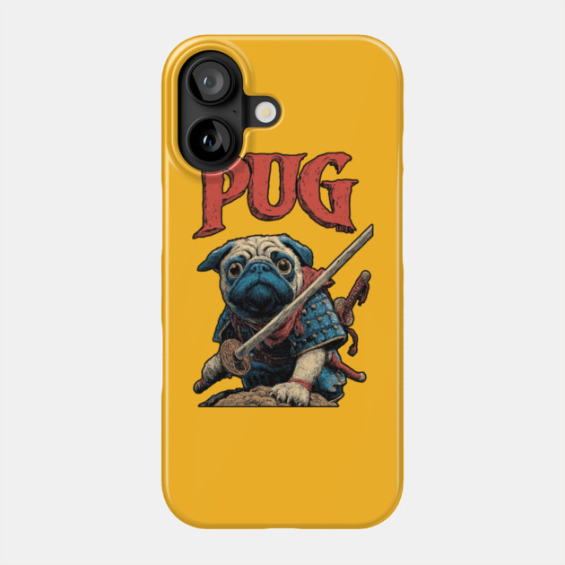 Pug Samurai - Honorable Warrior Dog Phone Case by TuncGK