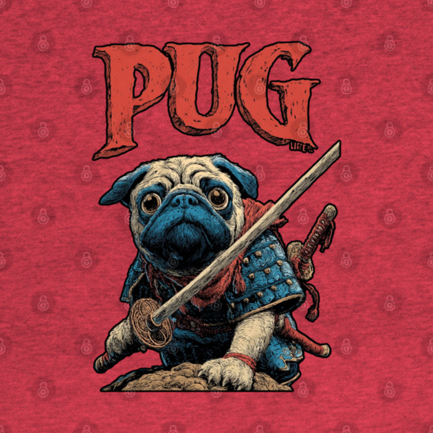 Pug Samurai - Honorable Warrior Dog by TuncGK