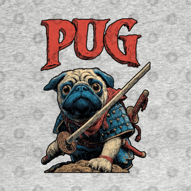 Pug Samurai - Honorable Warrior Dog by TuncGK