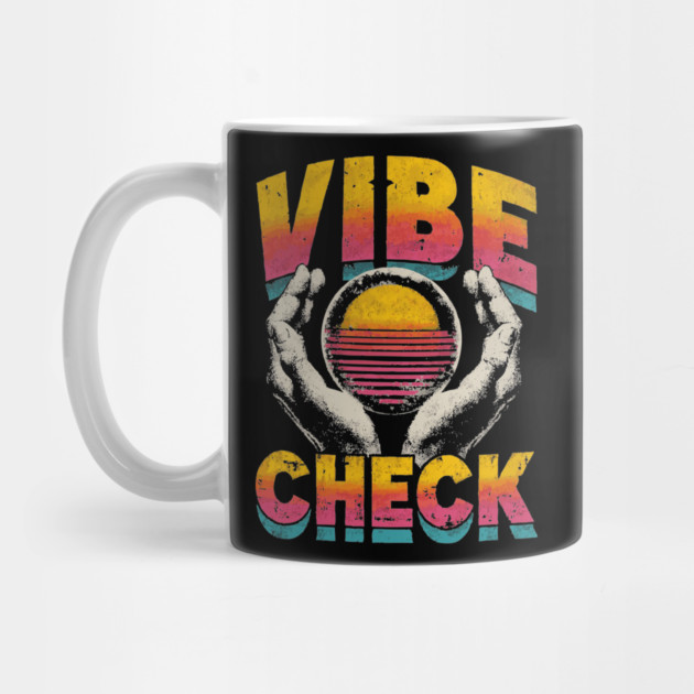 Vibe Check - Retro 80s Sunset Aesthetic Meme by TuncGK