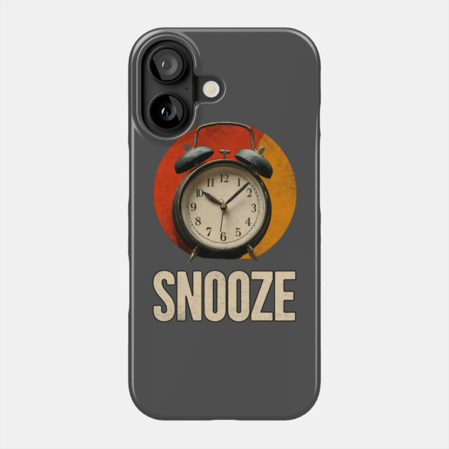 Snooze Button Champion - Retro Alarm Clock Design Phone Case by TuncGK