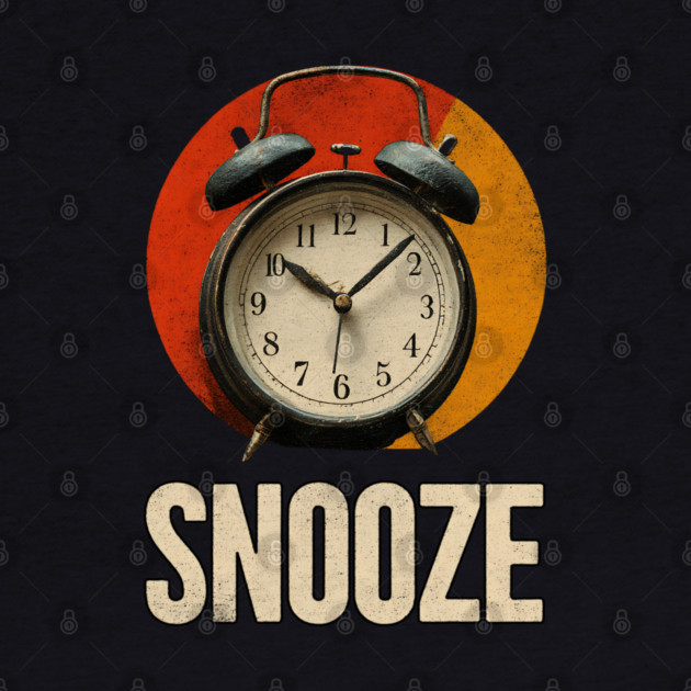 Snooze Button Champion - Retro Alarm Clock Design by TuncGK