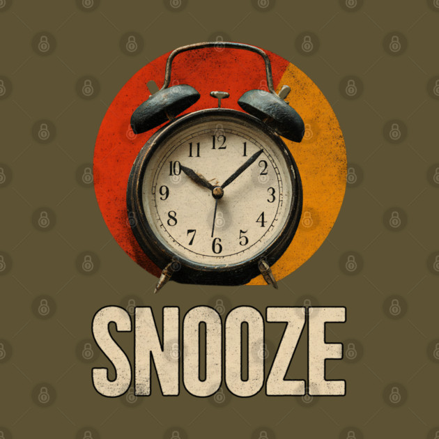 Snooze Button Champion - Retro Alarm Clock Design by TuncGK