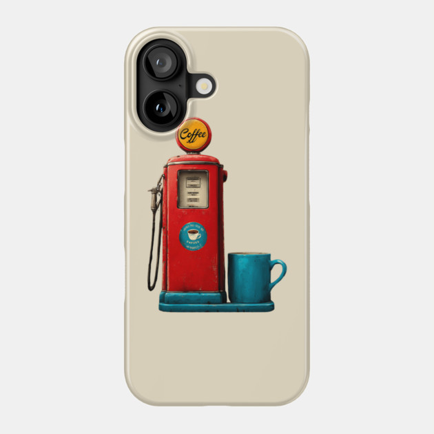 Coffee Stop - Vintage Gas Pump Caffeine Station Phone Case by TuncGK