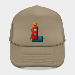 Coffee Stop - Vintage Gas Pump Caffeine Station Hat