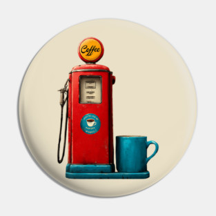 Coffee Stop - Vintage Gas Pump Caffeine Station Pin